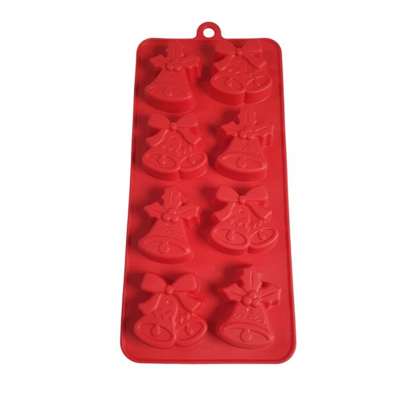 Christmas Bells Holiday Silicone Candy Mold Chocolate Melts Polymer Clay Ice - Picture 6 of 6
